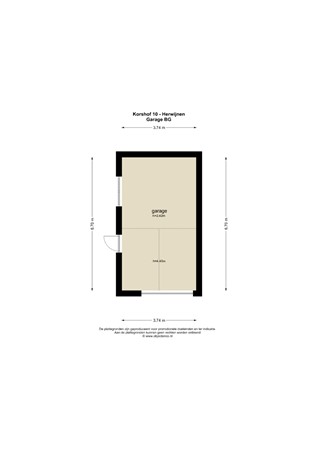 Floorplan - Korshof 10, 4171 BJ Herwijnen